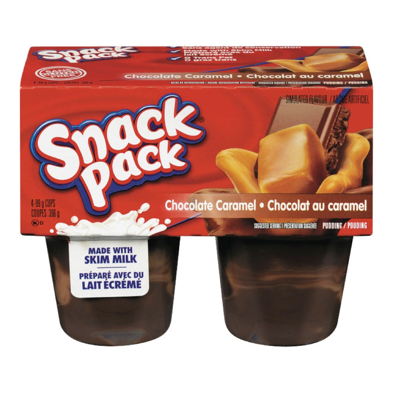 Snack Pack Chocolate Caramel Pudding, 396 g   (4 x 99 g)