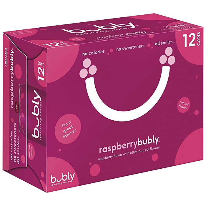 Bubly Raspberry Bubly Sparkling Water, 355 mL, 12 ct