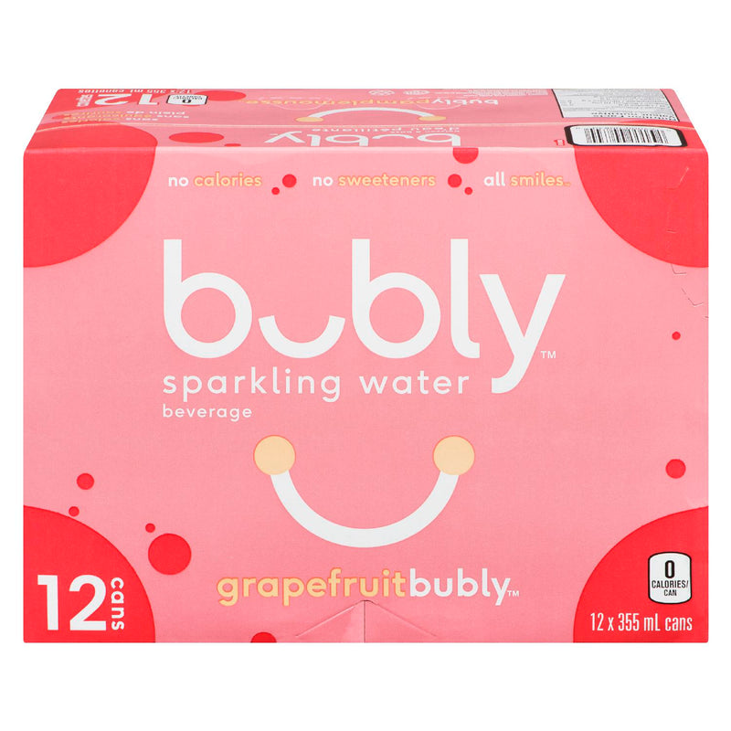 Bubly Grapefruit Sparkling Water, 12x 355 mL