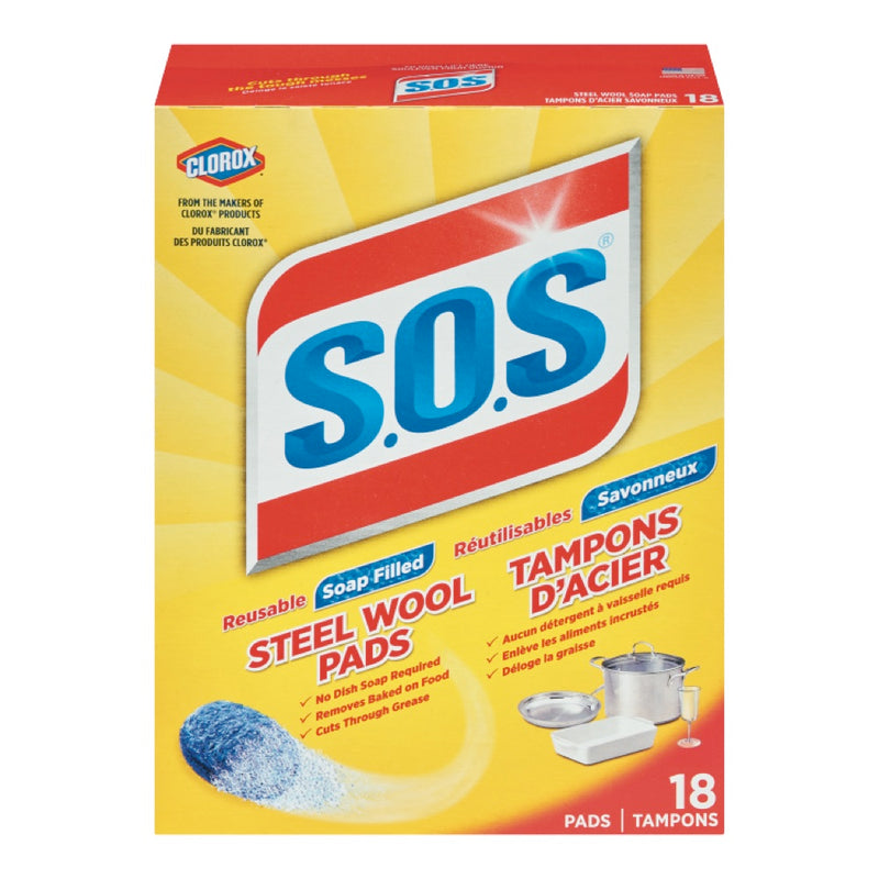 S.O.S Soap Filled Steel Wool Pads, 18 ct