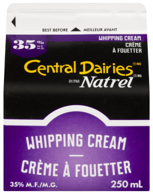 Central Dairies 35% Whipping Cream, 250mL