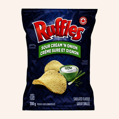 Ruffles Sour Cream & Onion Chips, 200g