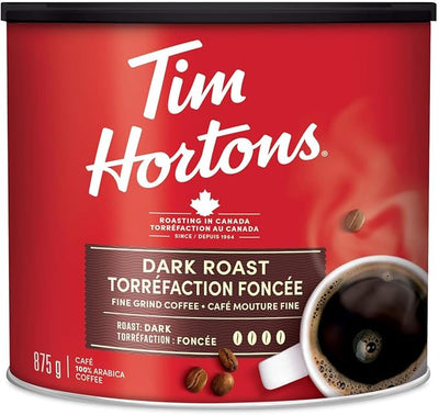 Tim Hortons Dark Roast Ground Coffee, 875 g