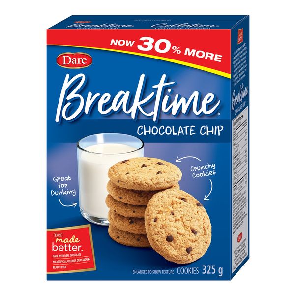 Dare Breaktime Chocolate Chip Cookies, 325 g