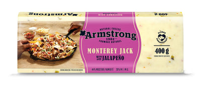 Armstrong Natural Cheese Monterey Jack With Jalapeno Block Cheese, 400 g