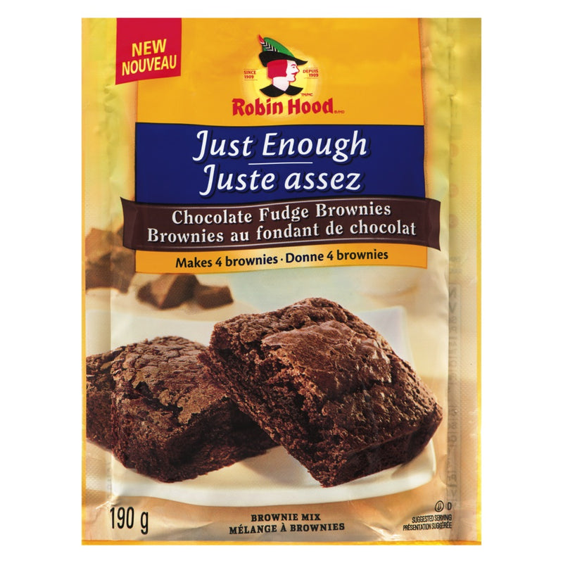 Robin Hood Just Enough Chocolate Fudge Brownies Brownie Mix, 190 g