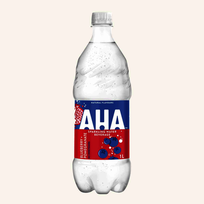 AHA Blueberry Pomegranate Sparkling Water Beverage, 1 litre