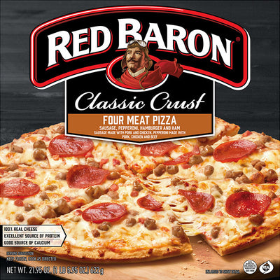Red Baron Classic Crust Four Meat Pizza, 21.95 oz