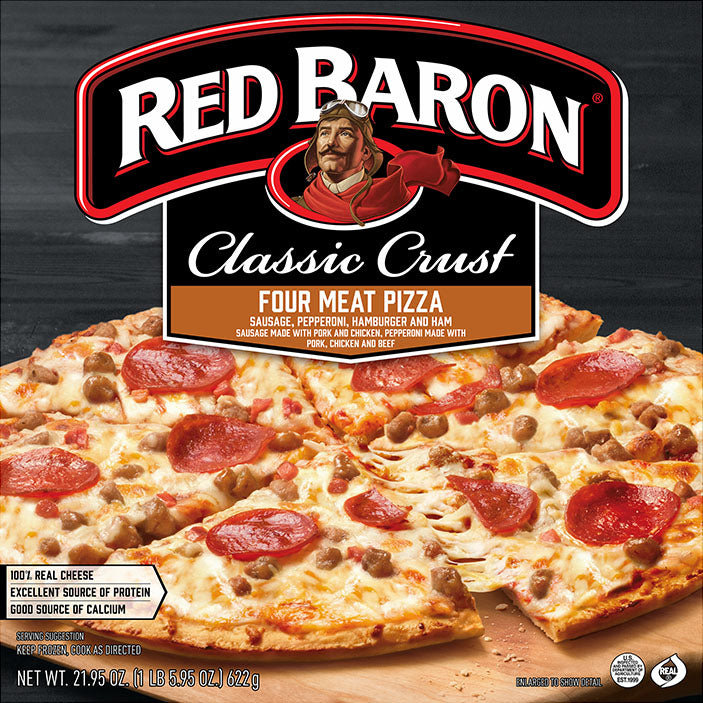 Red Baron Classic Crust Four Meat Pizza, 21.95 oz