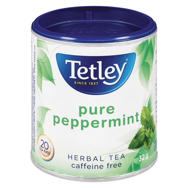 Tetley Pure Peppermint Caffeine Free Herbal Tea, 32g  (20ct)