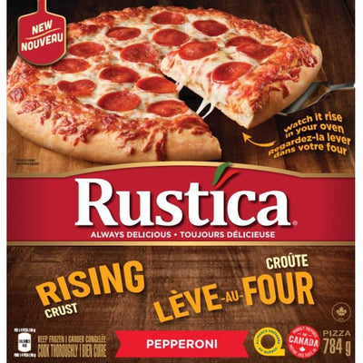 Rustica Rising Crust Pepperoni Pizza, 784 g