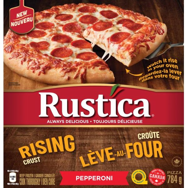 Rustica Rising Crust Pepperoni Pizza, 784 g