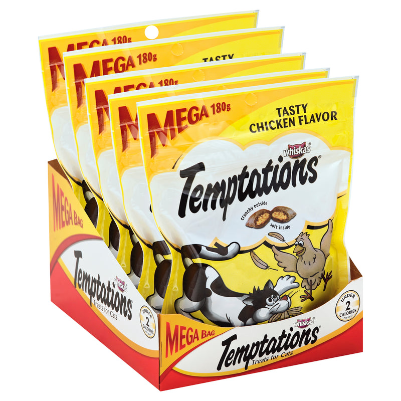 Temptations Chicken Flavor Mega Pack Cat Treats, 180 g