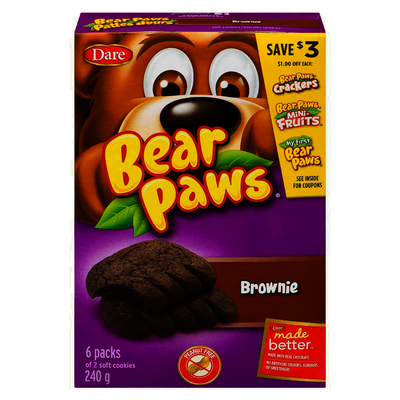 Bear Paws Soft Brownie Cookies, 240 g