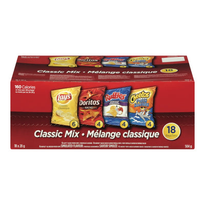 Lay's Classic Mix Chips, 18 - 28 g bags