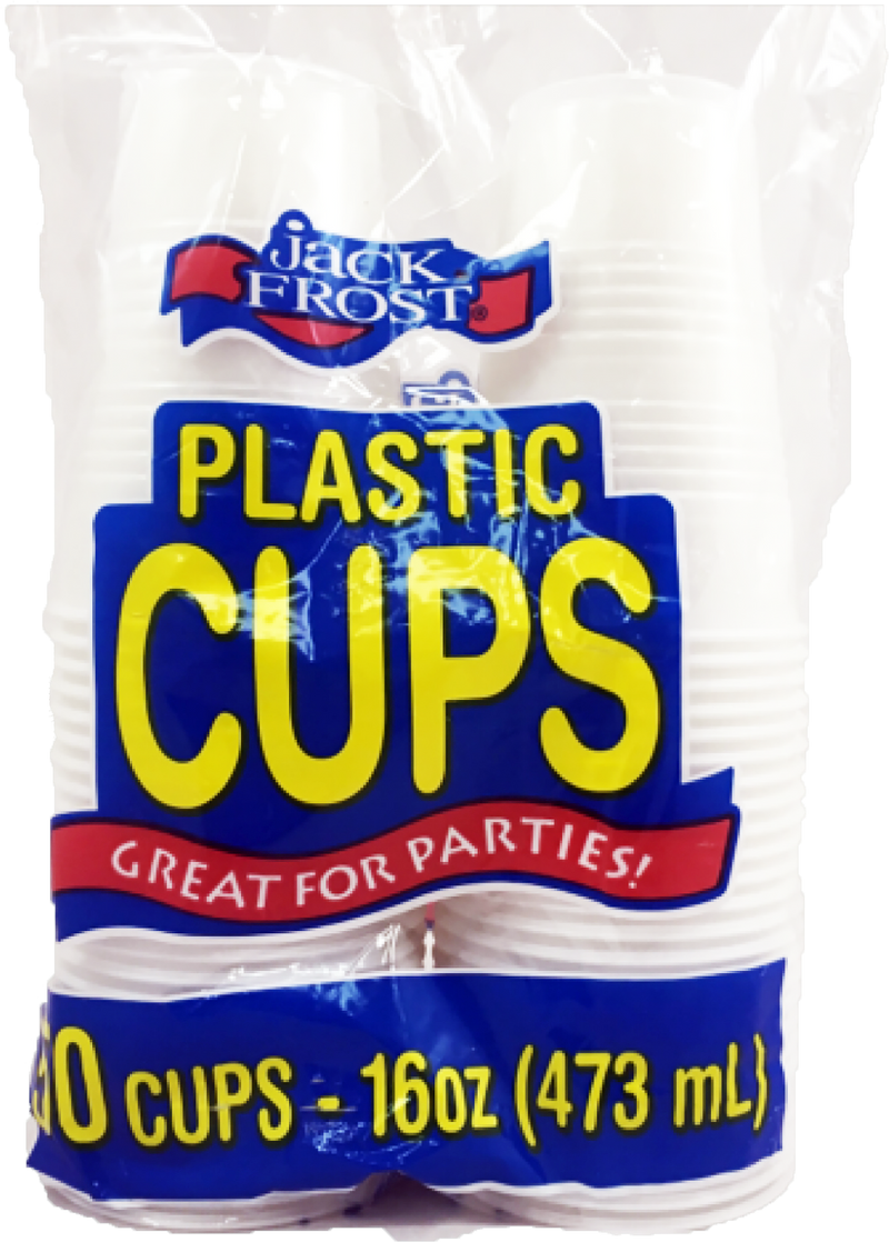 Jack Frost Plastic Cups, 454 g, 50 ct