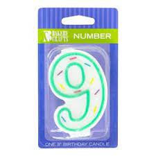 Bakery Crafts Number 9 Birthday Candle