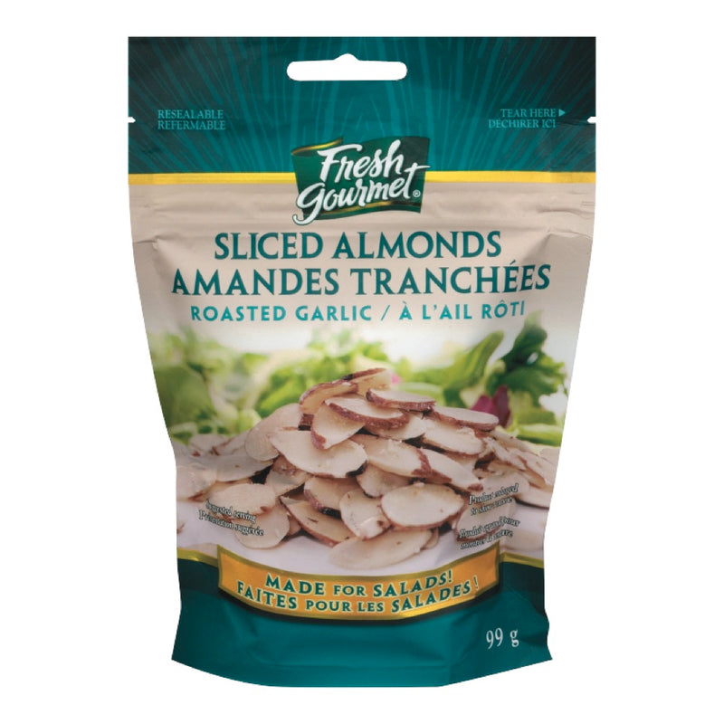 Fresh Gourmet Roasted Garlic Sliced Almonds, 99 g