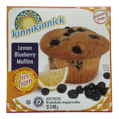 Kinnikinnick  Gluten Free Lemon Blueberry Muffins, 248 g