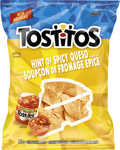Tostitos Hint Of Spicy Queso Tortilla Chips, 275 g