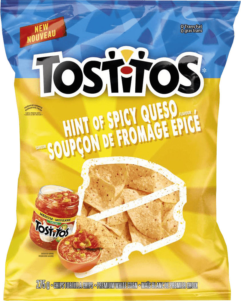 Tostitos Hint Of Spicy Queso Tortilla Chips, 275 g
