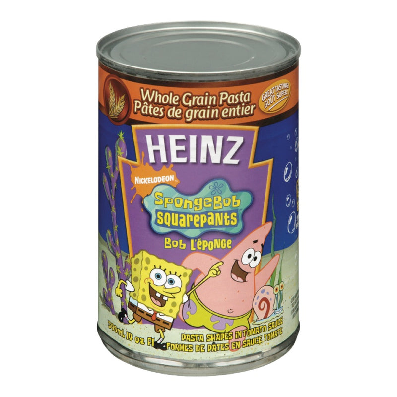 Heinz Nickelodeon Spongebob Squarepants Pasta Shapes in Tomato Sauce, 398mL