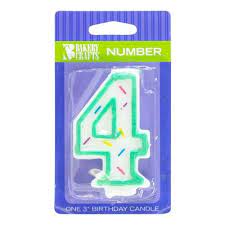 Bakery Crafts Number 4 Birthday Candle