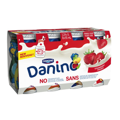 Danone Danino Strawberry, 8 x 93mL