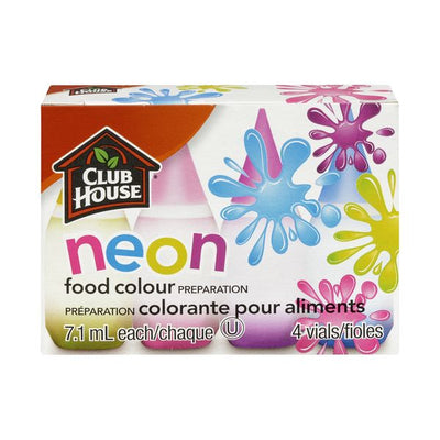 Club House Neon Food Colour, 4 ct