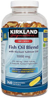 Kirkland Fish Oil Blend With Alaskan Salmon Oil 1000 mg, 360 ct