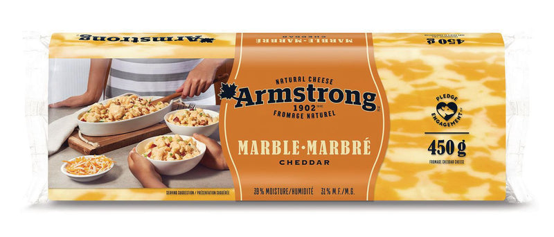 Armstrong Natural Cheese MARBLE CHEDDAR, 450 g