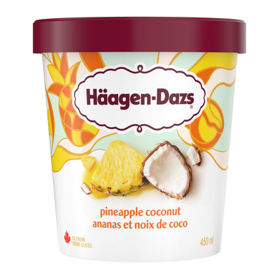 Haagen-dazs Pineapple Coconut Ice Cream, 450 mL