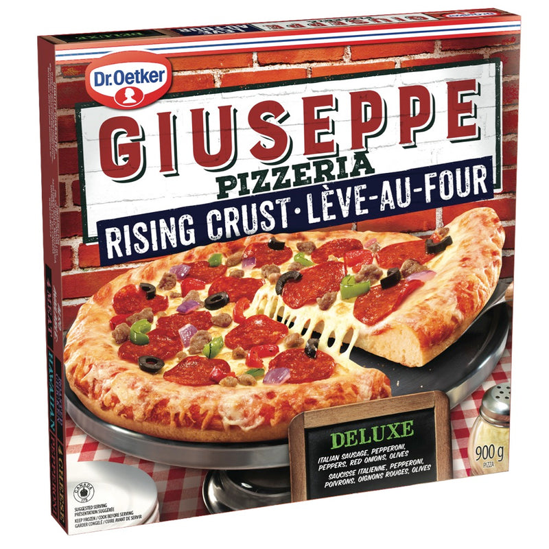Giuseppe Pizzeria Rising Crust Deluxe Frozen Pizza, 900 g