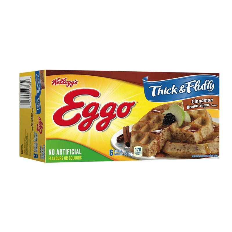 Kellogg's Eggo Thick & Fluffy Cinnamon Brown Sugar Waffles, 330g