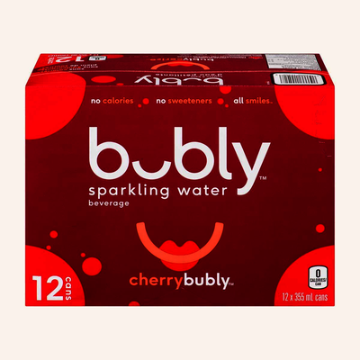 Bubly Cherry Sparkling Water, 12 x 355mL