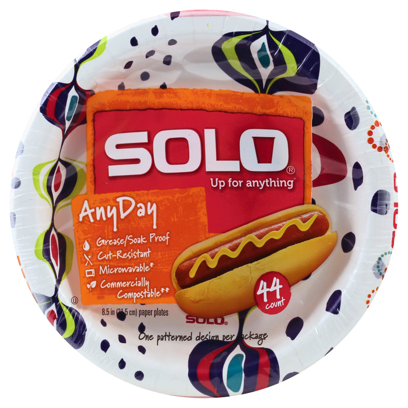 Solo Heavy Duty 8 1/2 Paper Plates, 44ct