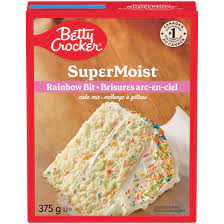 Betty Crocker Super Moist Rainbow Bit Cake Mix, 375 g