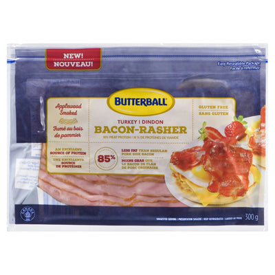 Butterball Applewood Smoked Turkey Bacon, 300 g