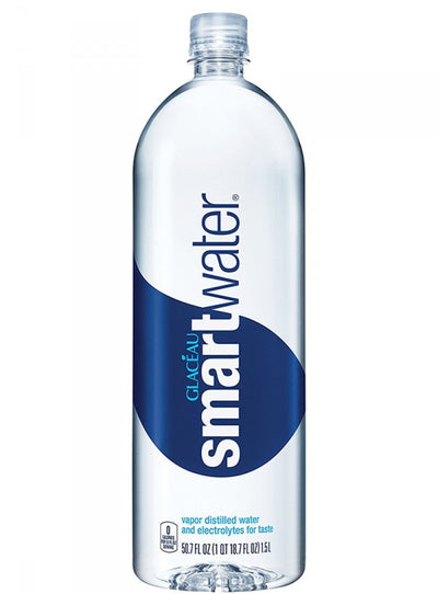 Glaceau Smartwater Vapor Distilled Water and Electrolytes, 1.5 L