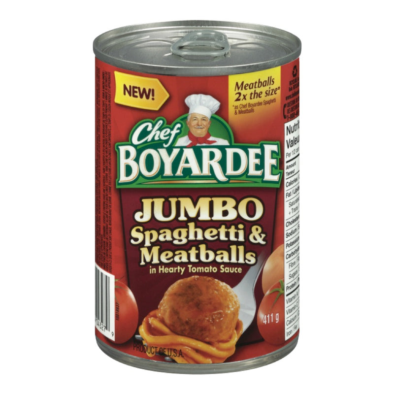 Chef Boyardee Jumbo Spaghetti & Meatballs, 411 g