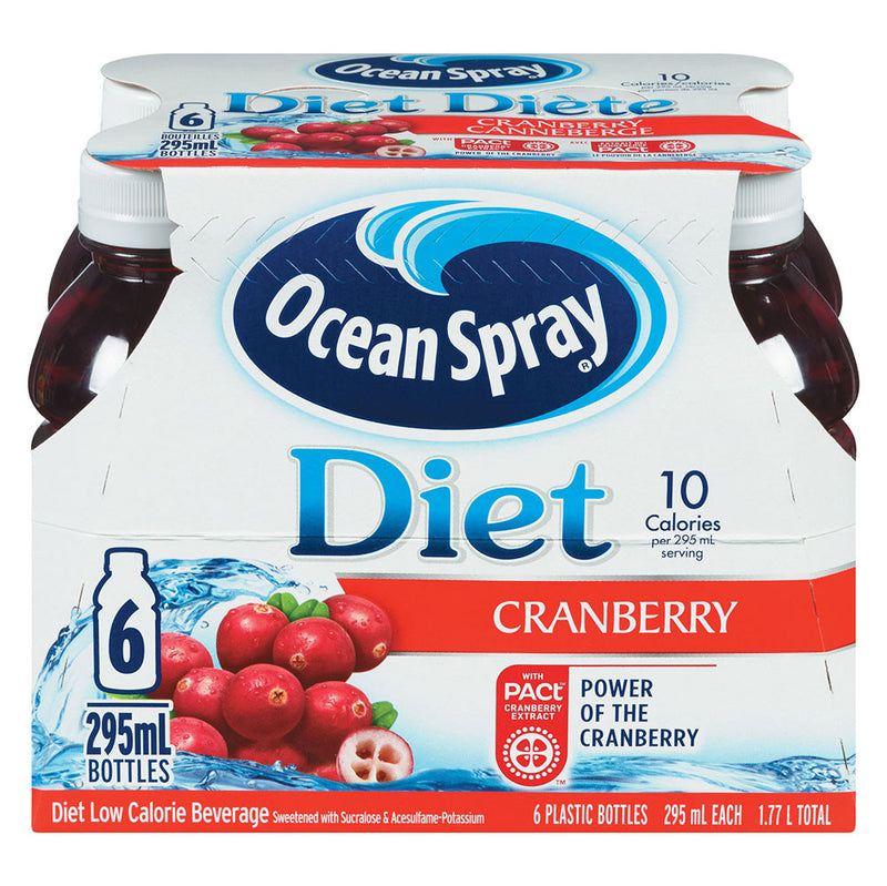 Ocean Spray Diet Cranberry Juice, 6 x 295 mL
