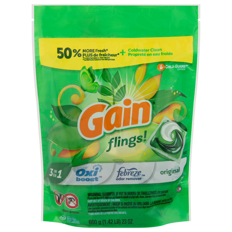 Gain Original 3 in 1 Detergent, 31 pacs