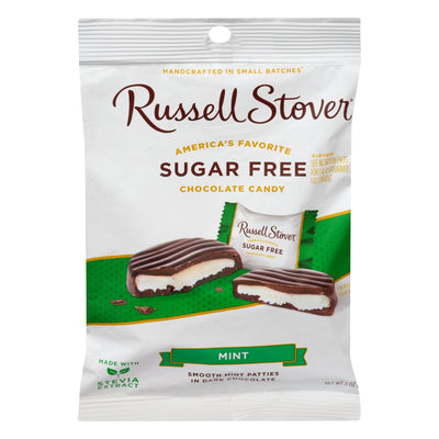 Russell Stover Sugar Free Mint Patties In Dark Chocolate, 85 g