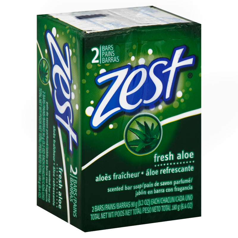 Zest Scented Fresh Aloe Bar Soap, 91 g, 2 ct