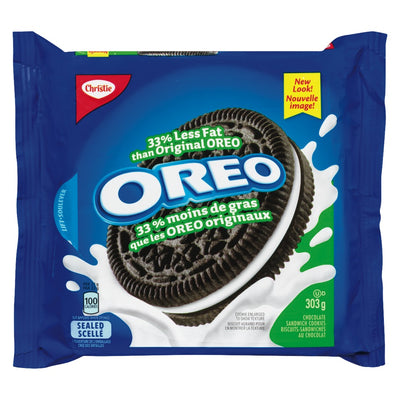 Oreo 33% Less Fat Than Original Oreo Chocolate Sandwich Cookies, 303 g