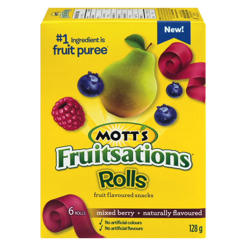 Mott's Fruitsations Rolls Mixed Berry, 128 g