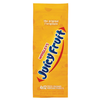 Juicy Fruit Original Sugar Free Gum, 4 x 12 pieces