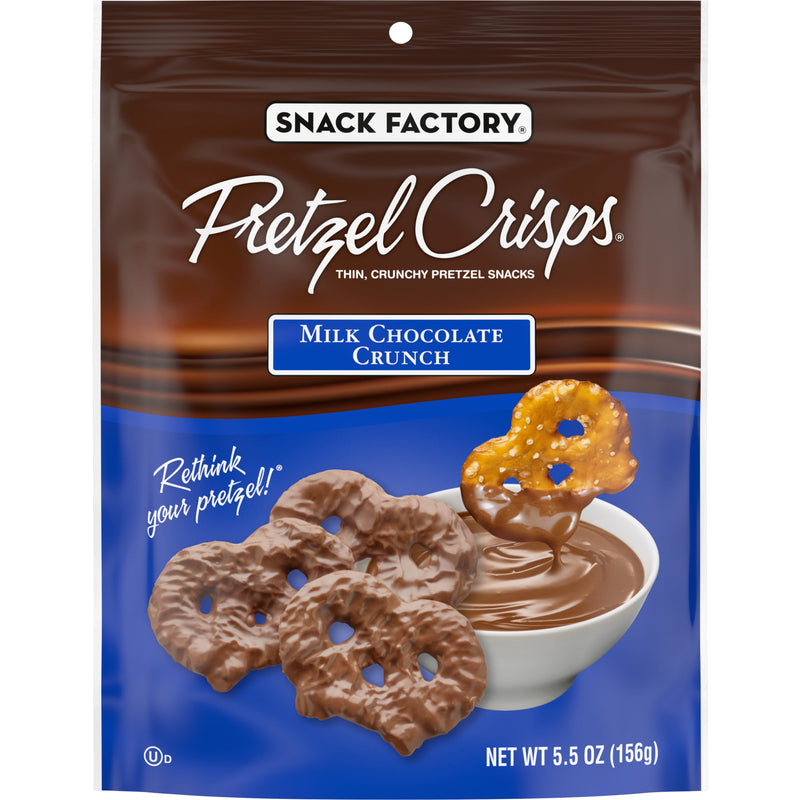 Snack Factory Milk Chocolate Crunch Dipped Pretzel Chips, 5.5 oz