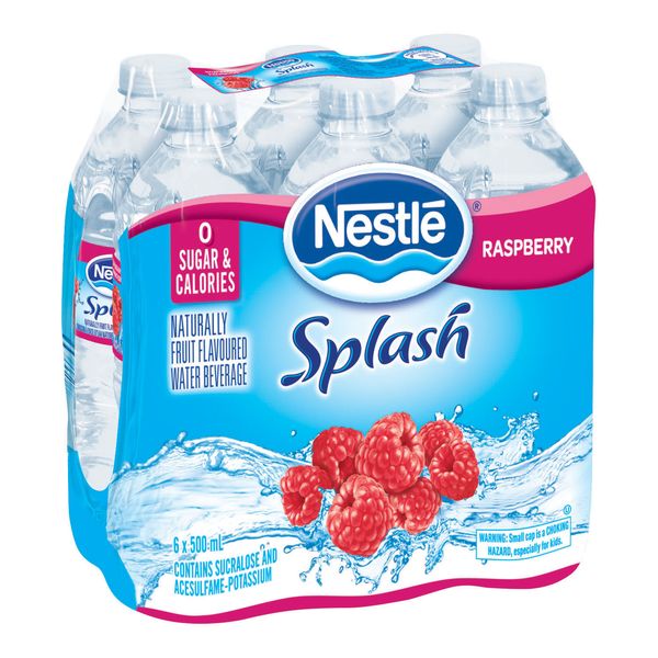 Nestle Raspberry Flavored Water, 500 mL, 6 ct