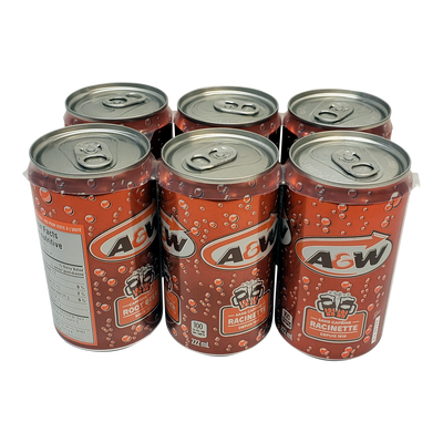 A&W Root Beer, 6 x 222mL